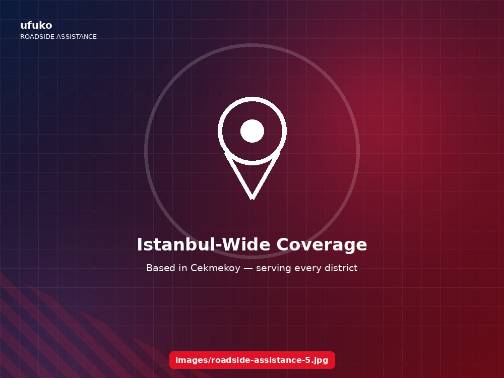 Hızır Reis'in İstanbul genelindeki Pendik Yol Yardım hizmet bölgesini gösteren harita görseli